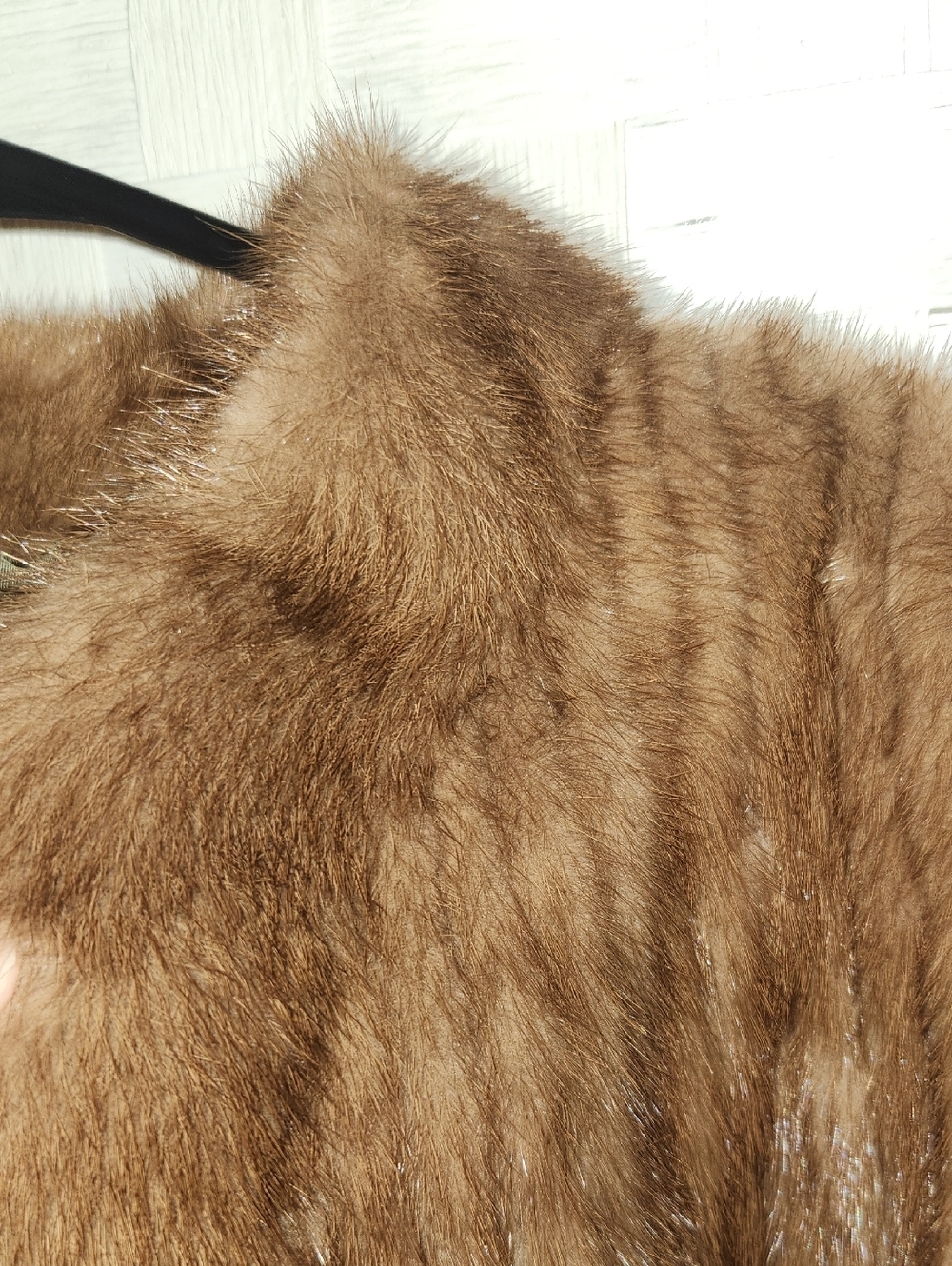 Genuine Mink Saga Beautiful Genuine Fur High Quality Luxury Belted Jacket Large - Picture 7 of 9